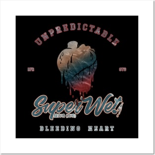 Unpredictable bleeding heart  (weathered style) Posters and Art